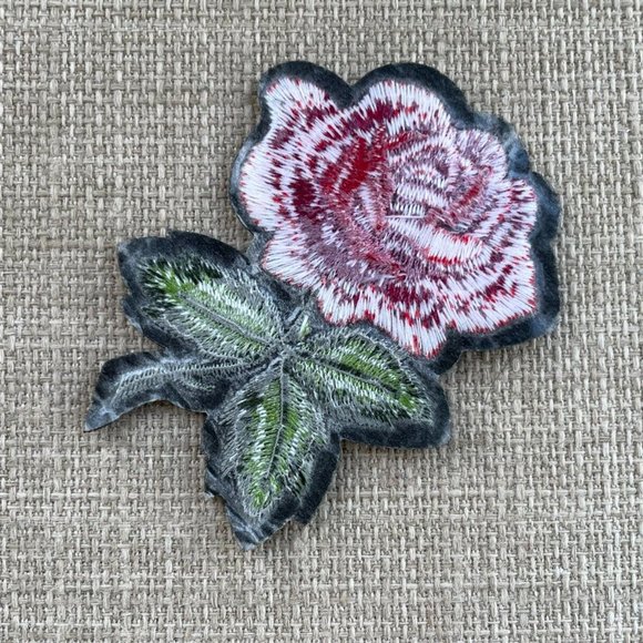Flower Patches Iron On Red Roses Floral Embroidery Patches for Clothes lot of 3 - Picture 11 of 11